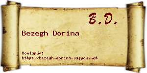 Bezegh Dorina névjegykártya